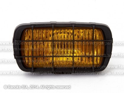 Fog lamp L=R H3 rectangular black housing yellow glass 12/24V 195 MM 96 MM 83 MM EU