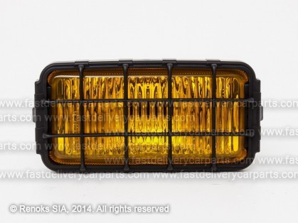 Papildlukturis miglas L=R H3 taisnstūrveida melns korpuss dzeltens stikls 12/24V 180