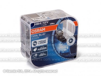 Bulb HB4 9006 51W 12V OSRAM Cool Blue Intense +20% set 2pcs
