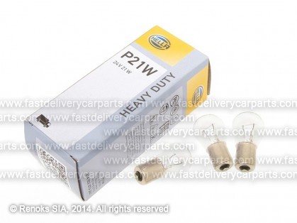 Bulb P21W 24V HELLA 10pcs
