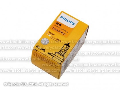 Spuldze H4 60/55W 12V PHILIPS Vision +30%