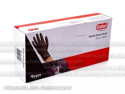 Gloves nitryl based 60pcs pack size L thickness 0.15mm