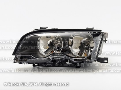 BMW 3 E46 01->05 COUPE head lamp L H7/H7 with motor BLACK bez MARELLI