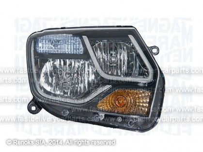 DC Duster 10->17 lukturis R H1/H7 13->15 ar spuldzēm MARELLI