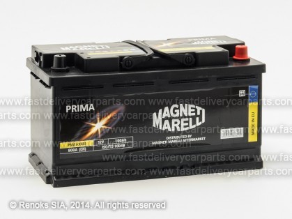 Battery 12V 100Ah 800A 352x175x190 PRIMA MAGNETTI MARELLI