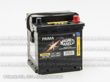 Battery 12V 40Ah 360A 175x175x190 PRIMA MAGNETTI MARELLI