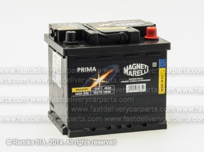 Аккумулятор 12V 45Ah 360A 207x175x190 PRIMA MAGNETTI MARELLI