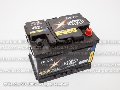 Battery 12V 50Ah 470A 207x175x175 PRIMA MAGNETTI MARELLI