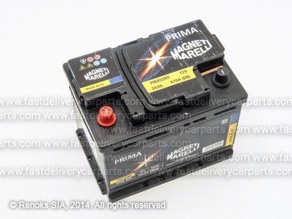 Battery 12V 55Ah 470A 242x175x190 PRIMA MAGNETTI MARELLI