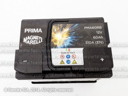 Аккумулятор 12V 60Ah 510A 242x175x175 PRIMA MAGNETTI MARELLI