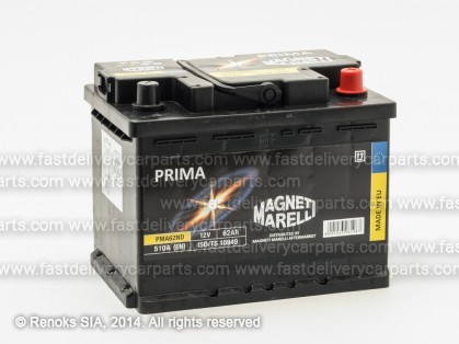 Battery 12V 62Ah 510A 242x175x190 PRIMA MAGNETTI MARELLI