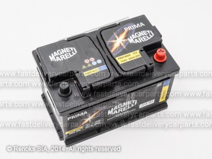 Battery 12V 74Ah 680A 276x175x175 PRIMA MAGNETTI MARELLI