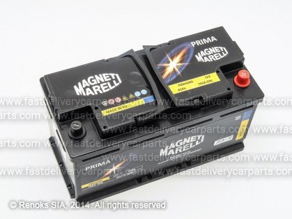 Аккумулятор 12V 92Ah 760A 352x175x190 PRIMA MAGNETTI MARELLI