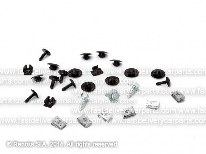 SE Ibiza 02->06 engine shield fasteners set 28pcs same SK Fabia 00->07