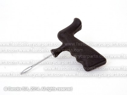 Insert, probe tool for tire repair string