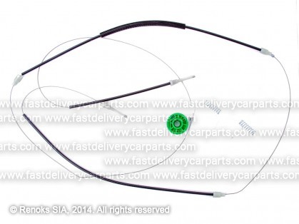 AD A4 99->01 window regulator repair kit front L set cable, roller, glass holders same AD A4 95->99