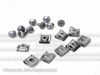 BMW 5 E39 96->00 engine shield fasteners set