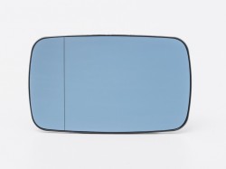 BMW 3 E46 98->01 mirror glass with holder L=R heated aspherical blue