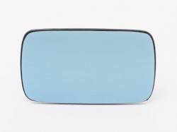 BMW 3 E46 98->01 стекло зеркала с рамкой L=R с обогревом гнутое синее