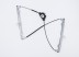 FD Fiesta 02->05 window regulator front R electrical without motor 2/6pin 3D