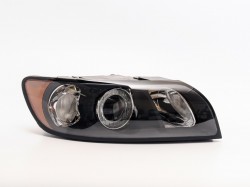 VV S40 03->07 head lamp R H7/HB3 black rim with motor DEPO