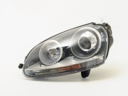 VW Golf 03->09 head lamp L D2S/H7 grey rim with motor DEPO