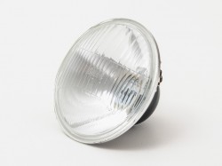 Headlight universal 146mm H1 convex glass