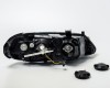 NS Almera 03->07 head lamp L H7/H7 black rim electrical TYC