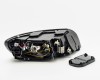 VV S40 03->07 head lamp L H7/HB3 black rim with motor DEPO