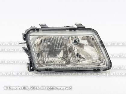 AD A3 96->00 head lamp R H1/H1 man/electrical without bulbs HELLA