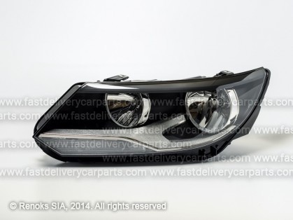 VW Tiguan 11->16 head lamp L H7/H15 with motor with bulbs with daytime running light HELLA