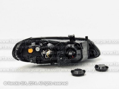 NS Almera 03->07 head lamp L H7/H7 black rim electrical DEPO