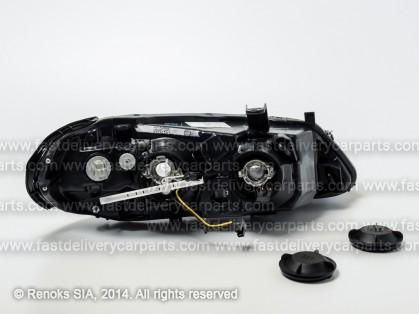 NS Almera 03->07 head lamp L H7/H7 black rim electrical TYC