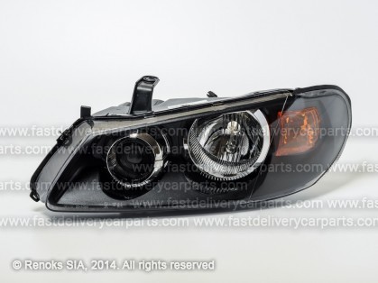 NS Almera 03->07 head lamp L H7/H7 black rim electrical TYC