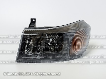 FD Transit 00->06 head lamp L H4 black rim 00->02 electrical DEPO