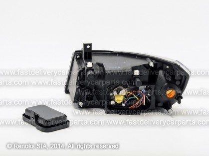 FD Transit 00->06 head lamp R H4 black rim 00->02 electrical DEPO