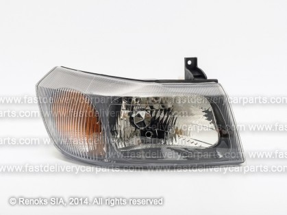 FD Transit 00->06 head lamp R H4 black rim 00->02 electrical DEPO