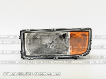 MB Actros 96->02 headlamp L H4 with motor yellow corner lamp DEPO