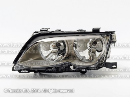 BMW 3 E46 01->05 head lamp L H7/H7 with motor silver type AL DEPO