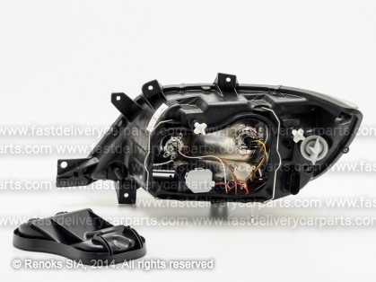 MB Sprinter 00->06 lukturis R H1/H7 00->03 ar motoriņu ar spuldzēm HELLA