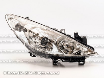 PG 307 05->07 lukturis R H1/H7 ar motoriņu TYC