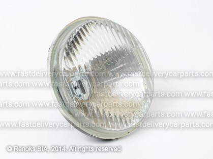 headlight universal 146mm H1+corner lamp, flat  glass