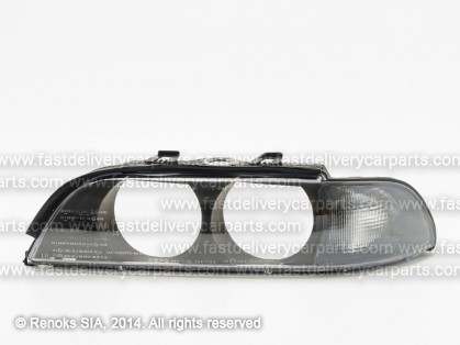 BMW 5 E39 96->00 head lamp glass L smoked corner lamp for headlamp with lens DEPO