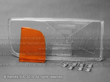 MB Actros 96->02 head lamp glass R yellow corner DEPO