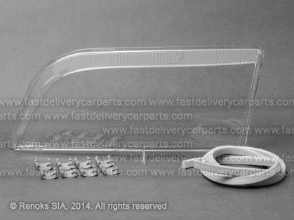VV S40 96->00 head lamp glass L 98-> TYC
