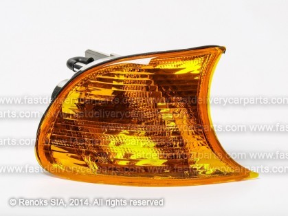 BMW 3 E46 98->01 COUPE corner lamp yellow R without bulb holder P21W TYC