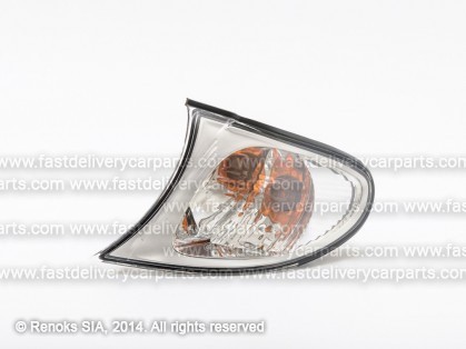 BMW 3 E46 01->05 corner lamp white L silver rim MARELLI