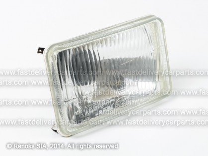 Headlight universal 106X165 H4+parking lamp