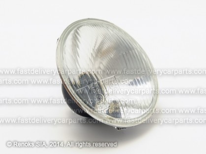 Headlight universal  146mm H4+parking lamp, convex glass