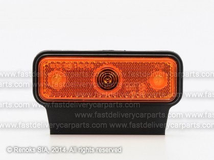 Gabarītlukturis universāls dzeltens ar kronšteinu 95x30 12/24V W5W